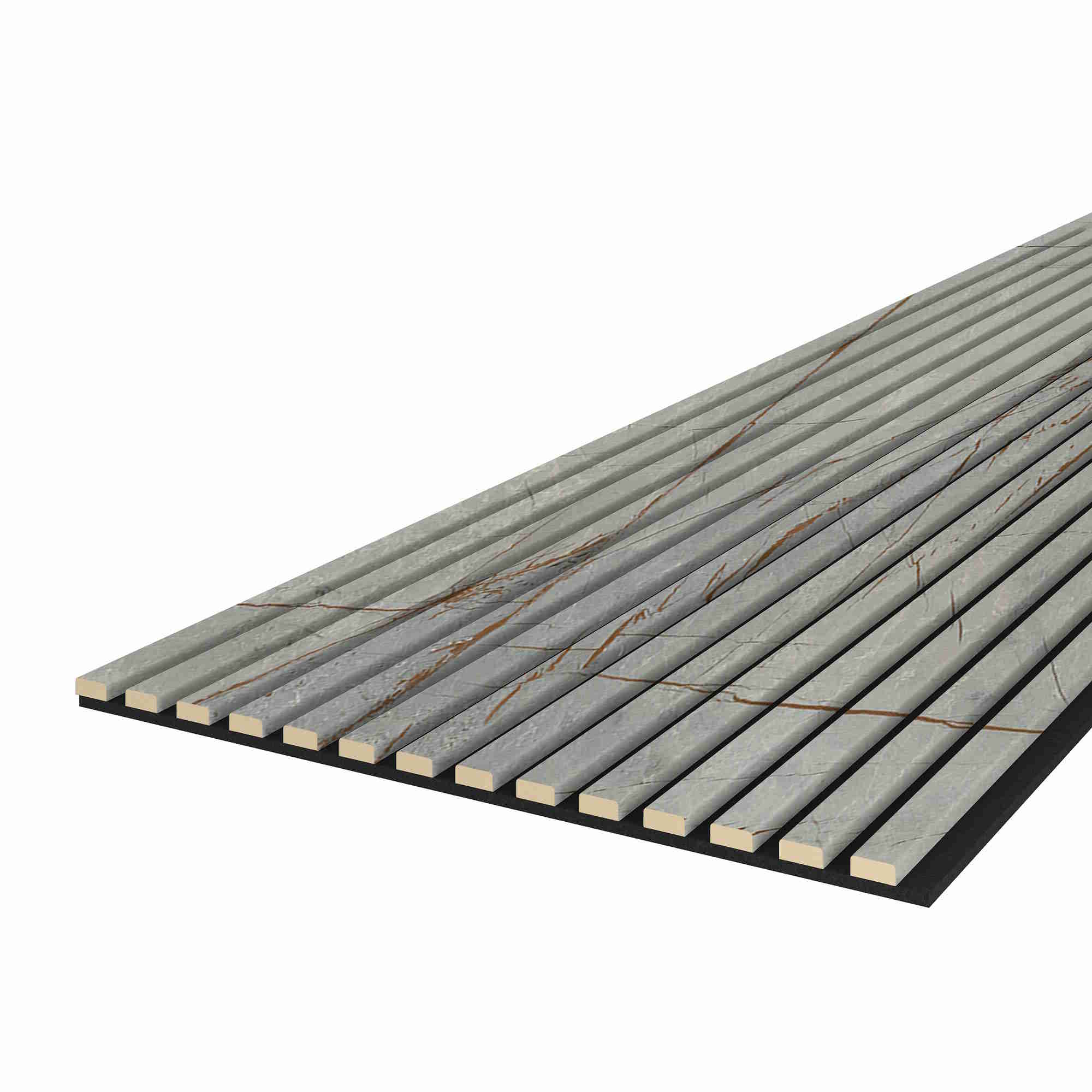 Acoustic+ Akustikpaneel Golden Stone 2400 x 600 mm - Akustikfilz Schwarz