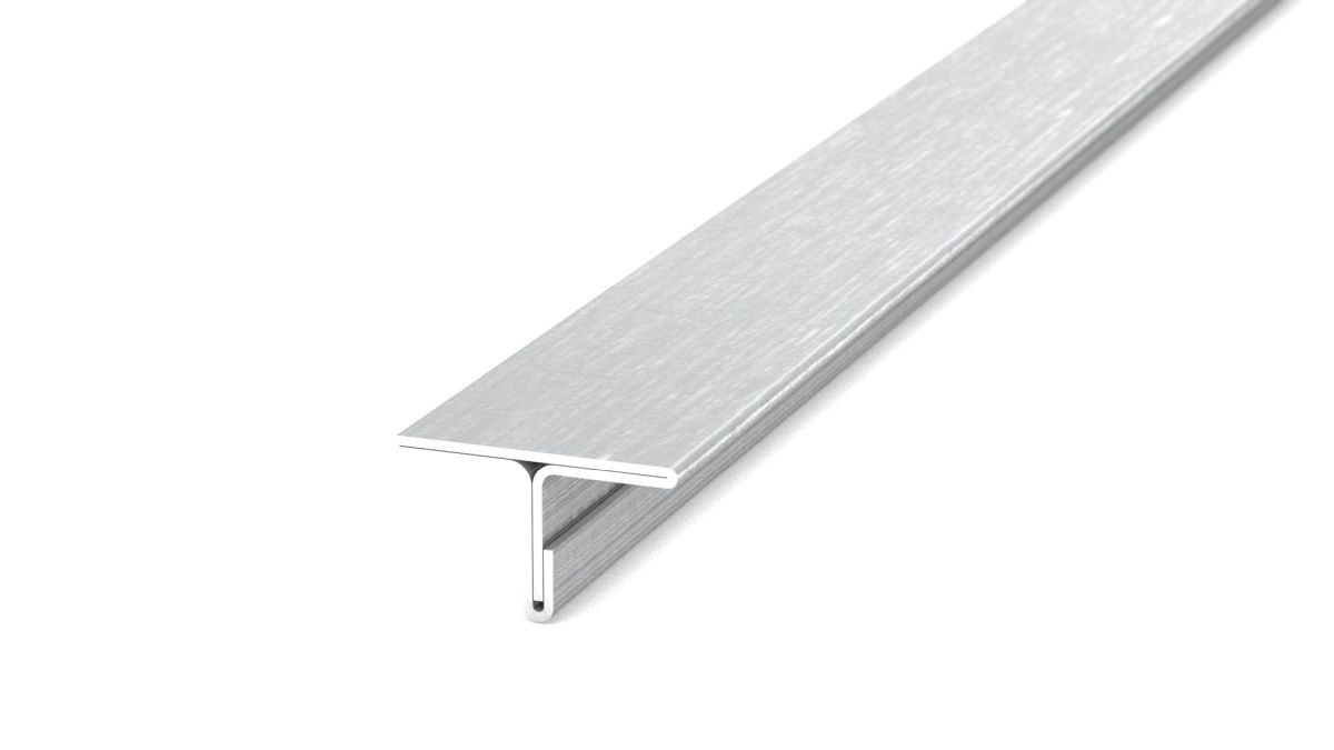 Prinz T-Cover Profil 14 mm - Nr. 740 - Edelstahl gebürstet - 250 cm