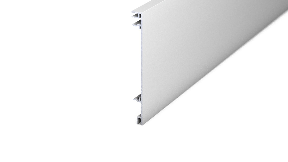 Prinz Aluminium-Sockelleiste 10 x 100 mm - Nr. 364 - Silber - 400 cm