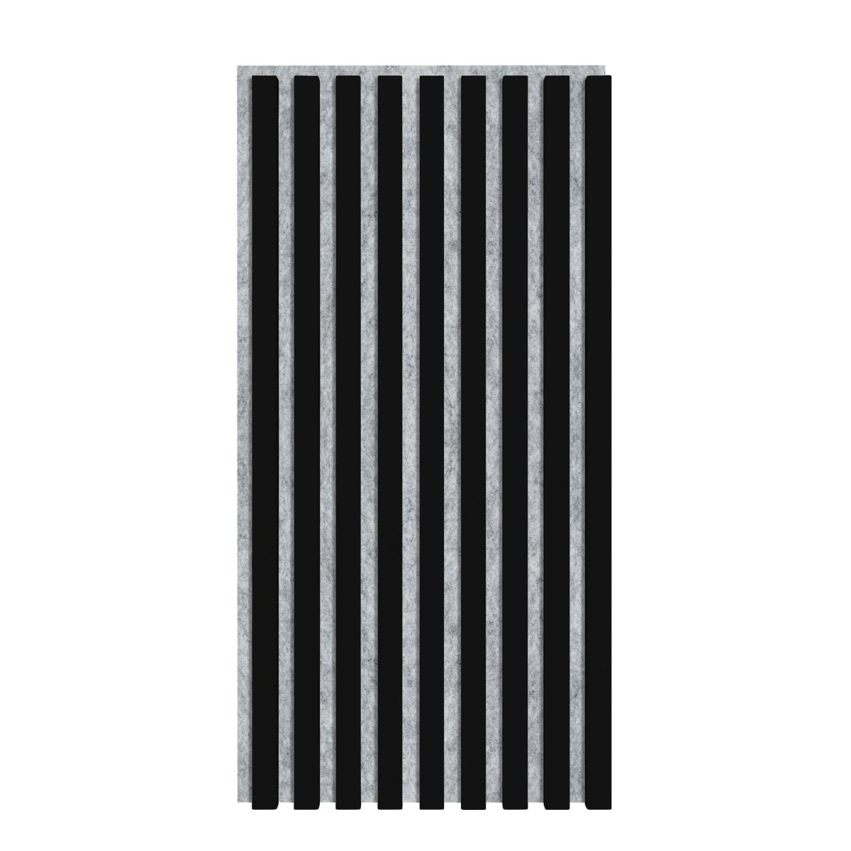 Akustikpaneel 800 x 400 mm Schwarz - Akustikfilz Grau - Wandverkleidung