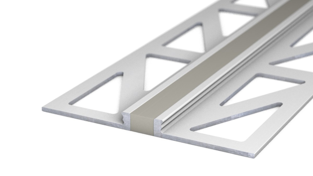 Aluminium-Dehnfugenprofil - Silikon-Fuge - für 3mm Beläge - Grau 3m