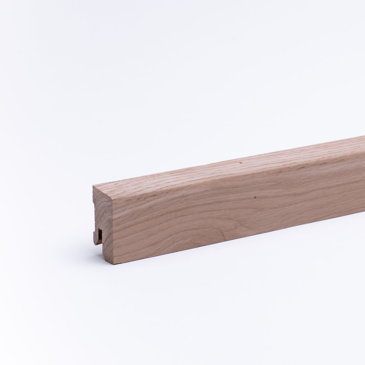 Massivholz-Sockelleiste 40 mm abgeschrägt - Eiche roh
