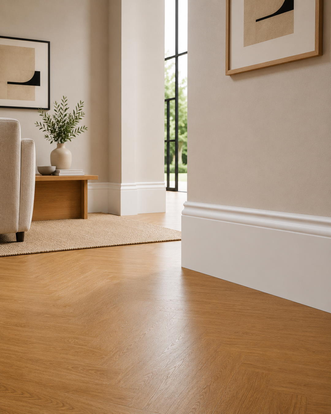 Sockelleiste Berliner Profil 150 mm MDF - Weiß