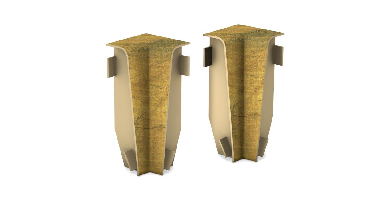 Prinz Innenecken für MDF-Sockeleiste 18 x 58 mm Nr. 809. - Aspen Oak