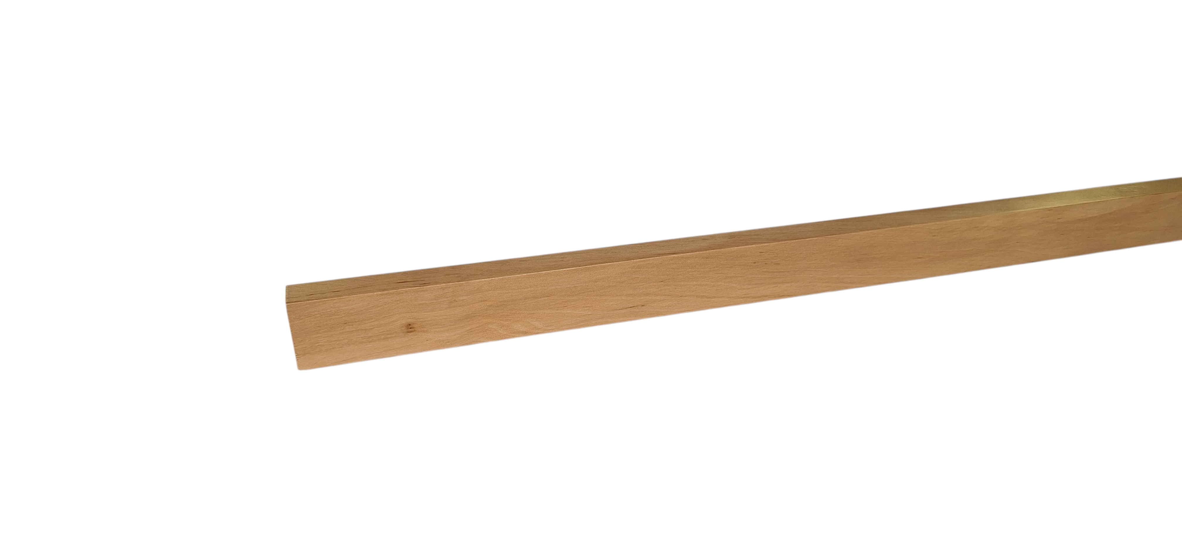 Vierkant-Massivholz-Sockelleiste 58 mm - Erle lackiert