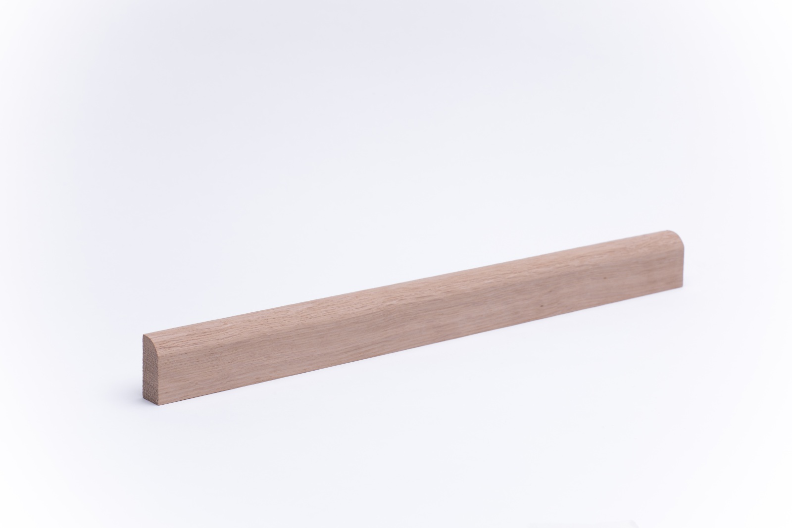 Massivholz-Sockelleiste 38 x 19mm abgerundet - Eiche roh