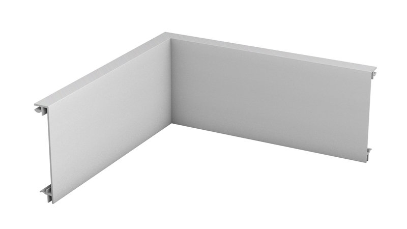 Prinz Aluminium-Sockelleiste 13 x 80 mm - Nr. 355 - Silber - 400 cm