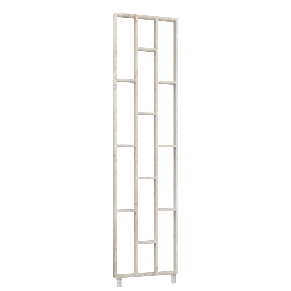 Design Raumteiler, Regalsystem 75 x 634 x 2500 mm - Marmor Creme