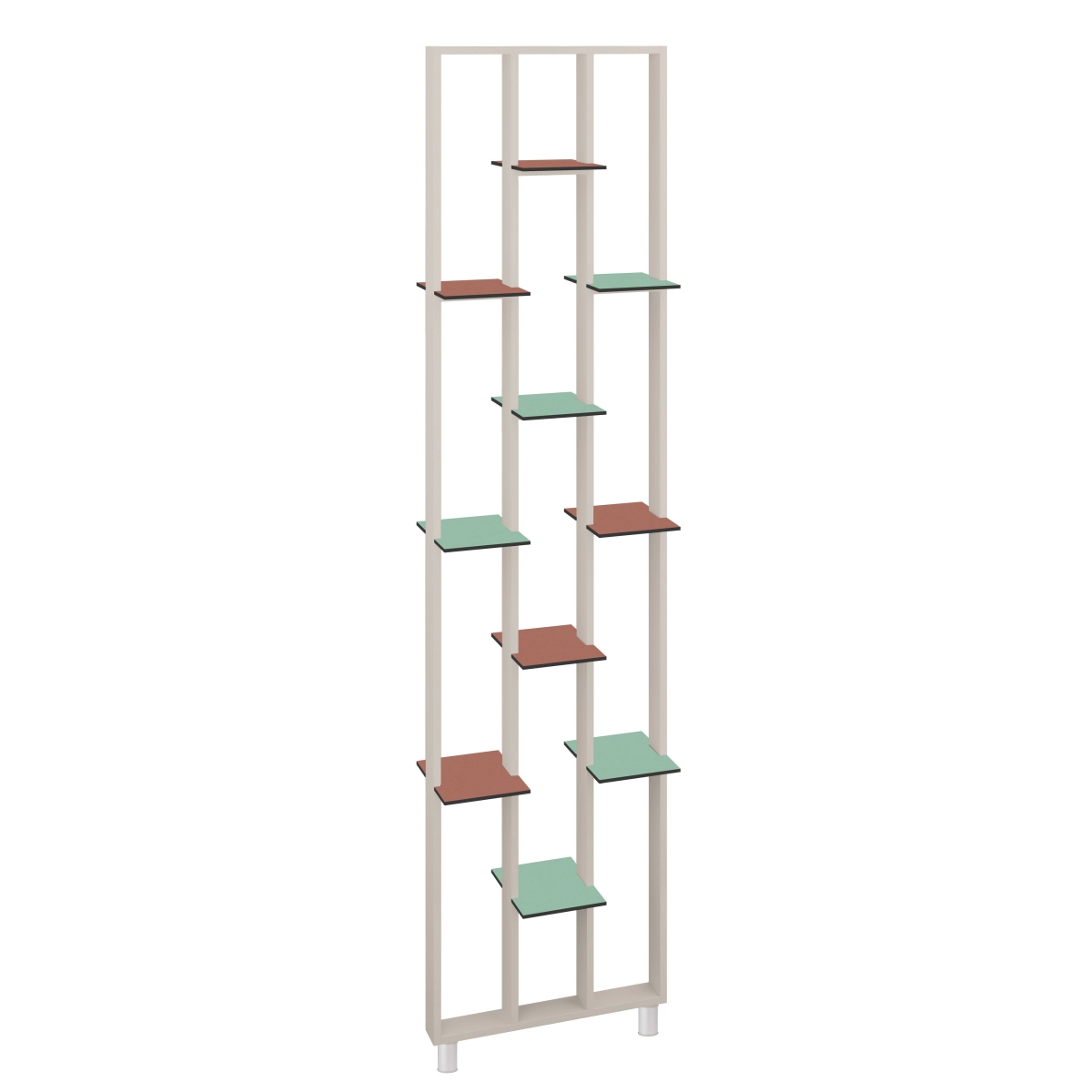 Design Raumteiler, Regalsystem 75 x 634 x 2500 mm - Kaschmir
