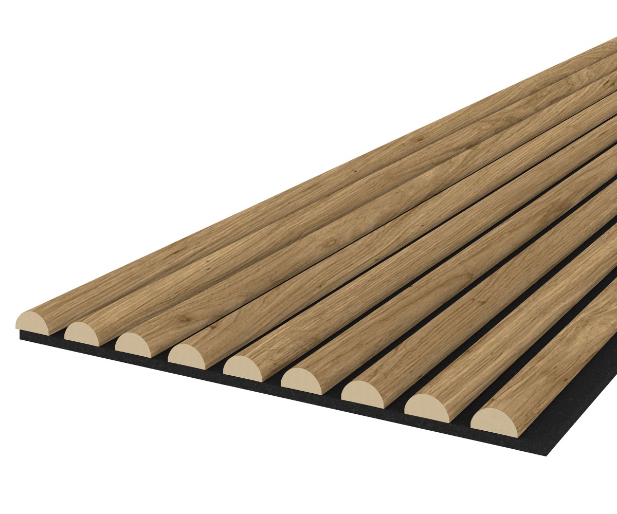 Akustikpaneel WAVE - Filzfarbe Schwarz 2600x400mm - verschiedene Farben