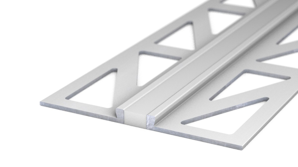 Aluminium-Dehnfugenprofil - Silikon-Fuge - für 2,5mm Beläge - Silbergrau 3m