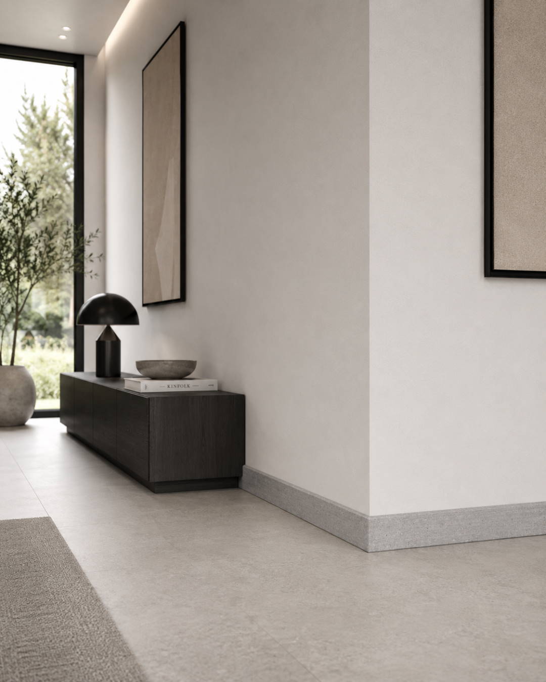 Dekor-Sockelleiste 60 mm Betongrau