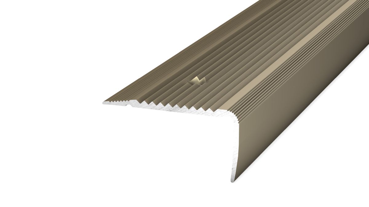 Prinz NOVA Treppenkantenprofil 45 x 23 mm - Nr. 170 - Edelstahl matt - 270 cm