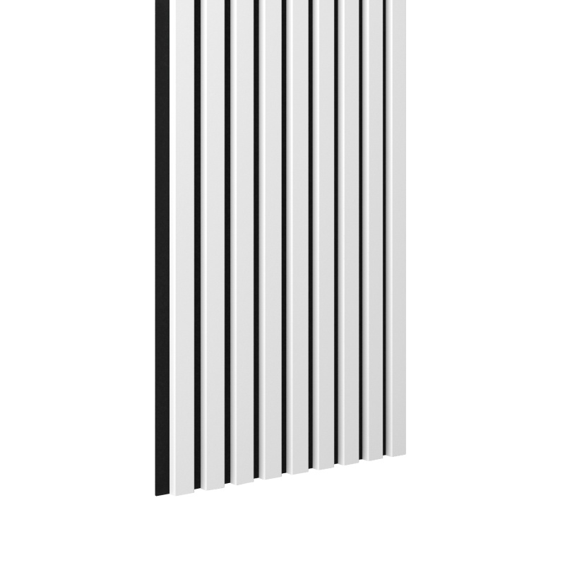 Acoustic+ Akustikpaneel Weiß 2600 x 400 mm - Akustikfilz Schwarz