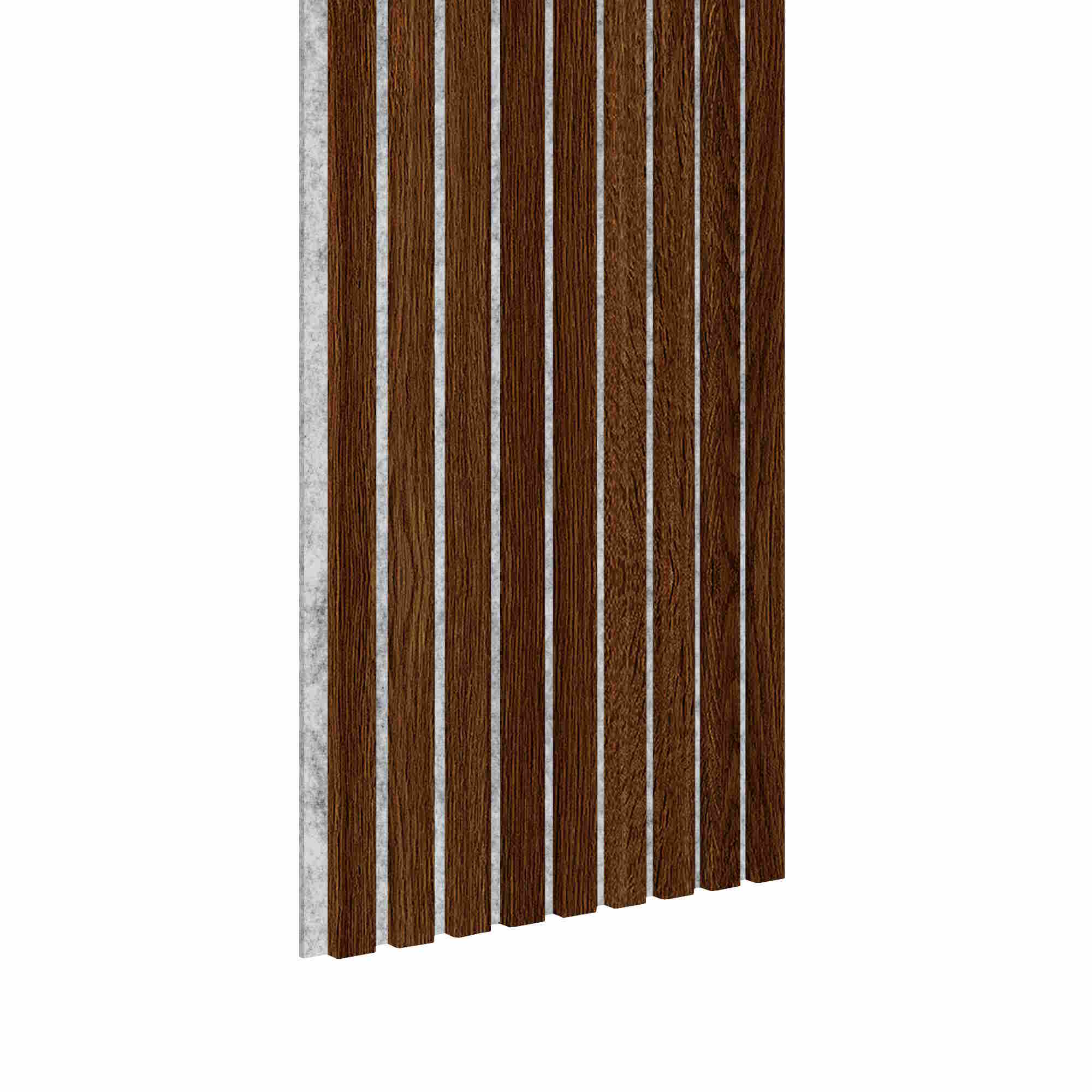 Acoustic+ Akustikpaneel Eiche Dunkel 3000 x 400 mm - Akustikfilz Grau