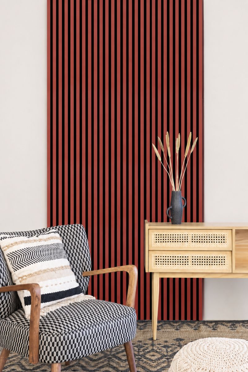 Acoustic+ Akustikpaneel Coral 2400 x 600 mm - Akustikfilz Schwarz