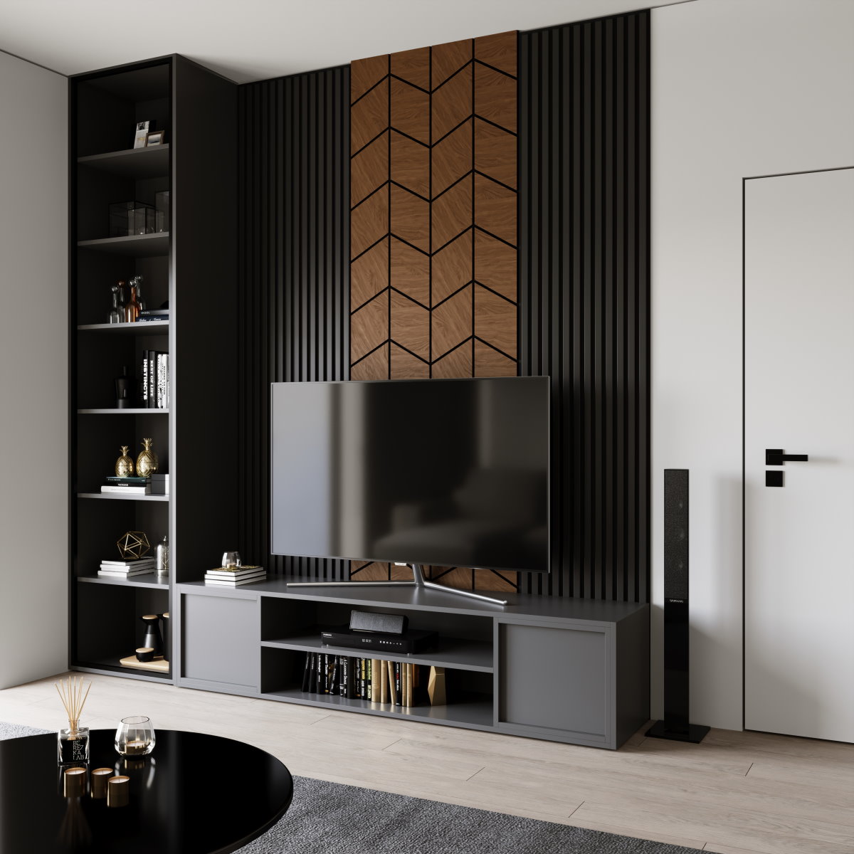 CARO Designpaneel Raute – Nussbaum | Akustikpaneel