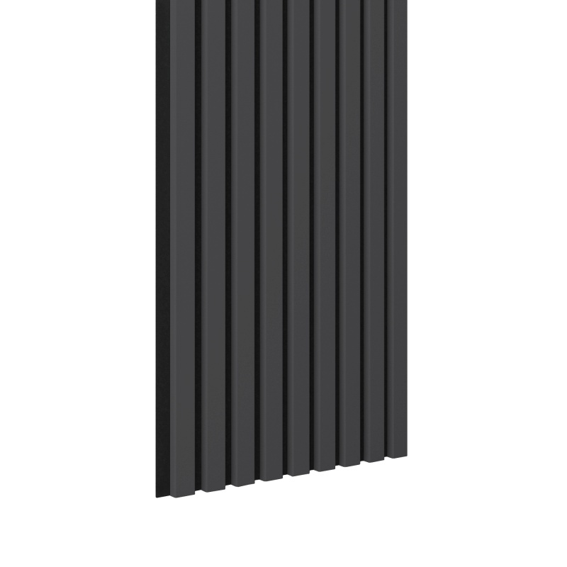 Acoustic+ Akustikpaneel Grau-Anthrazit 3000 x 400 mm - Akustikfilz Schwarz