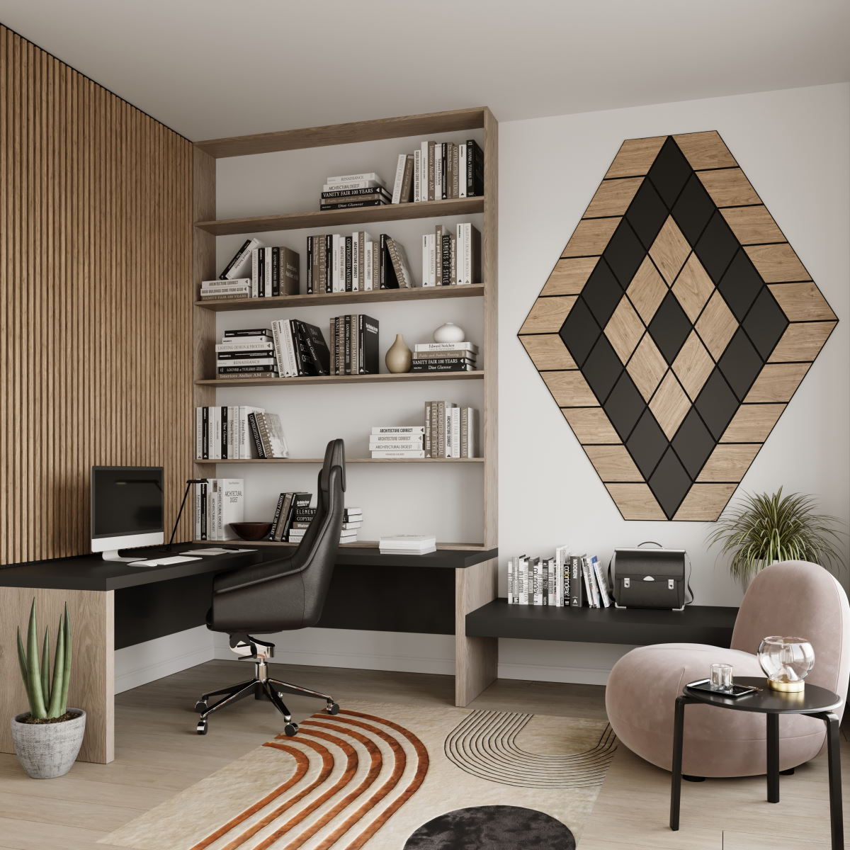 CARO Designpaneel Raute – Eiche natur | Akustikpaneel