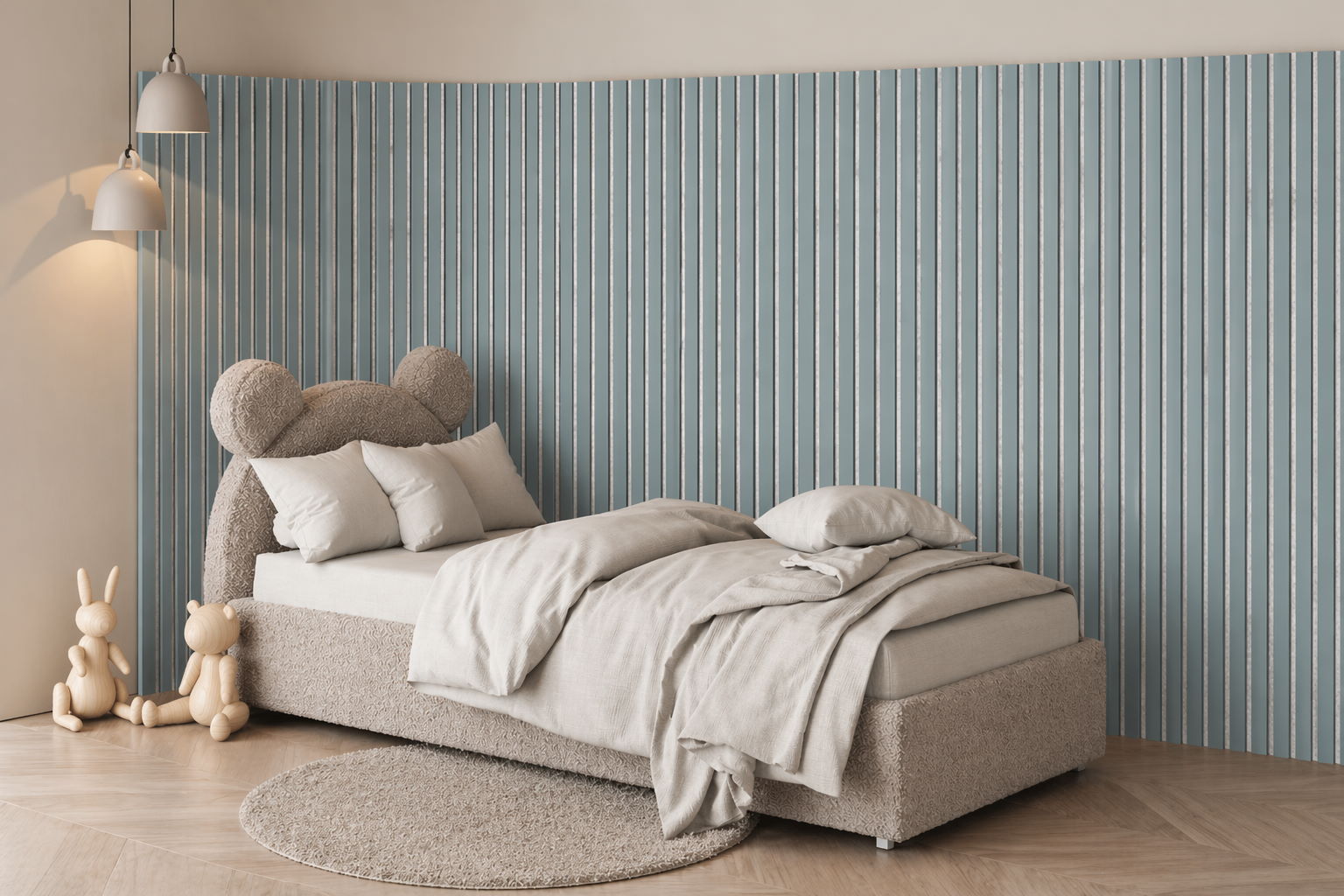 Acoustic+ Akustikpaneel Nordic 2600 x 400 mm - Akustikfilz Grau