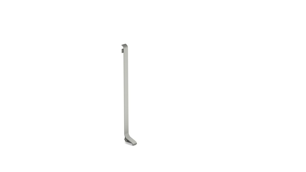 Endstück rechts für Aluminium-Sockelleiste für Klebemontage 80mm - Titan
