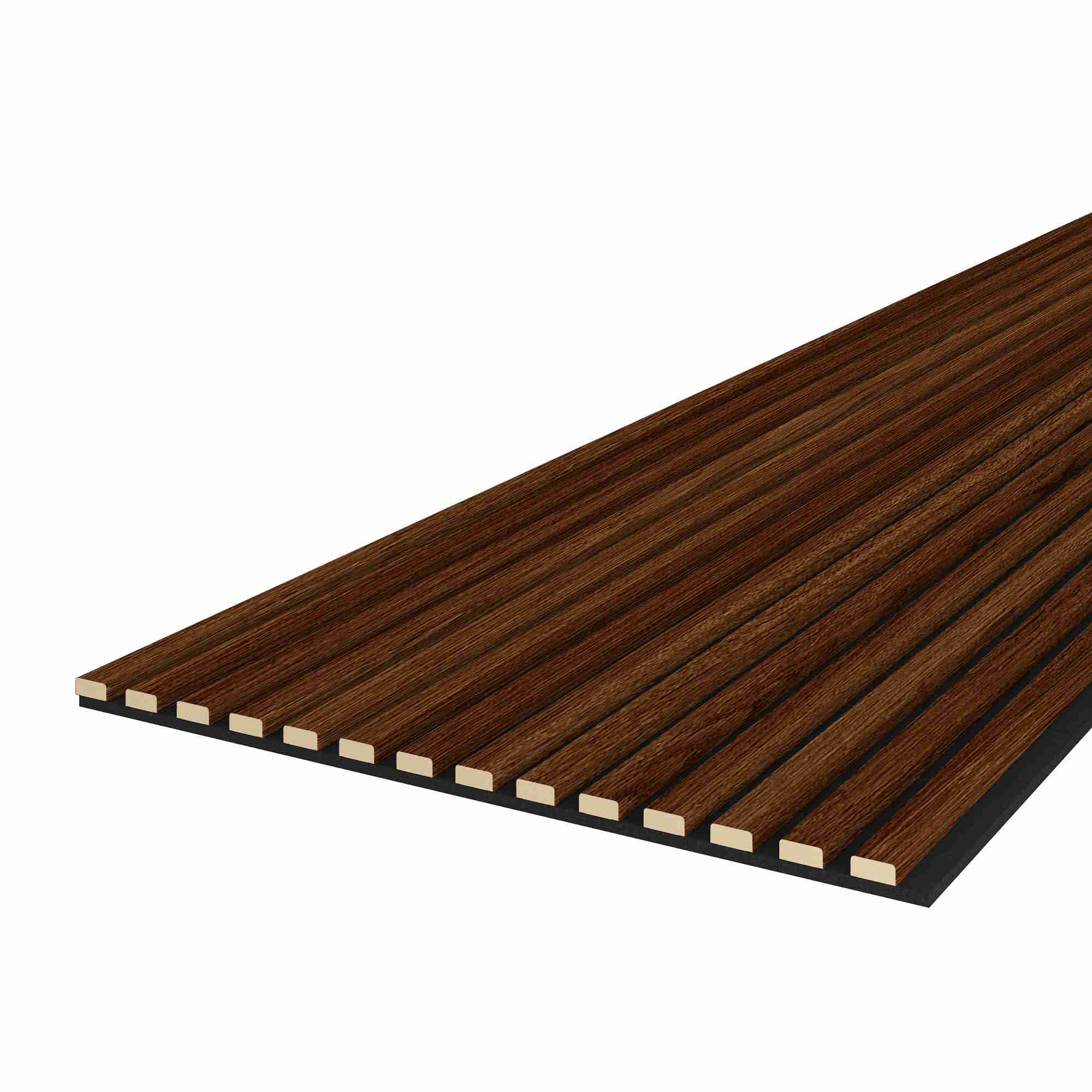 Acoustic+ Akustikpaneel Eiche Dunkel 2400 x 600 mm - Akustikfilz Schwarz