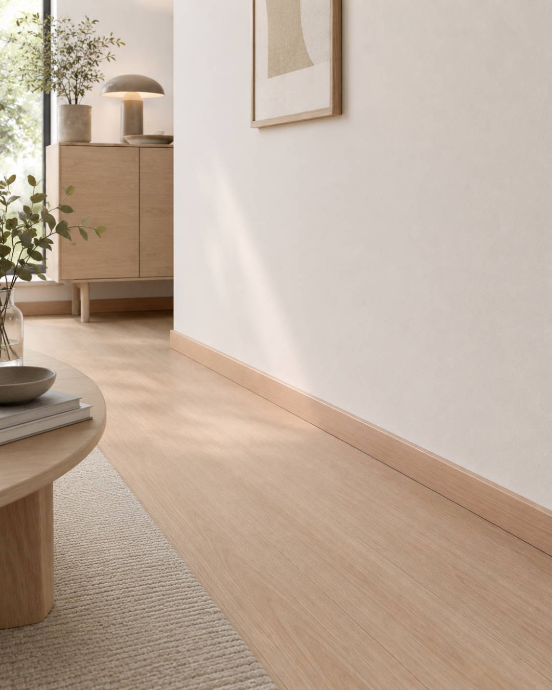 Sockelleiste mit Holzoptik 60 mm Buche hell