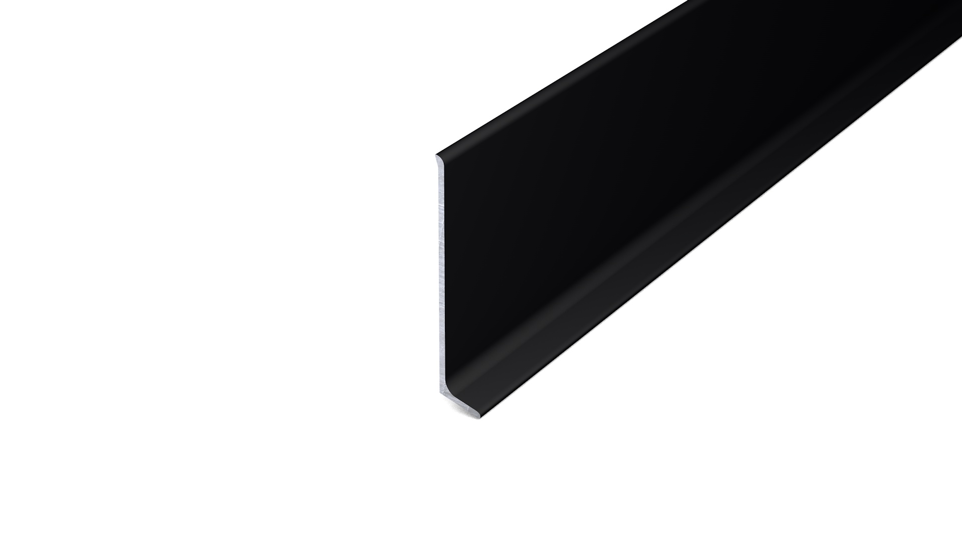 Prinz Aluminium-Sockelleiste 11 x 60 mm - Nr. 372 - Schwarz RAL 9005 - 400 cm