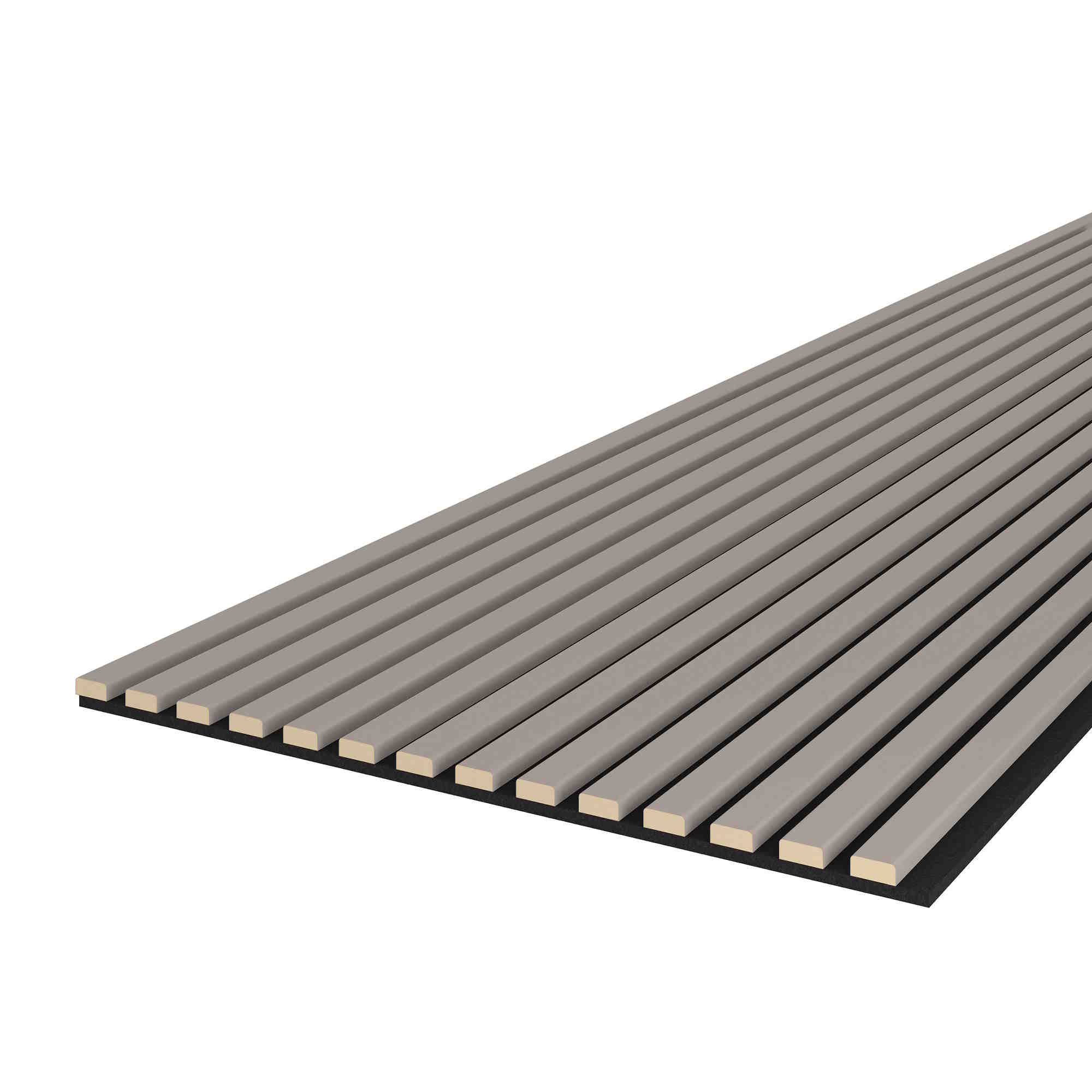Acoustic+ Akustikpaneel Sandgrau 2400 x 600 mm - Akustikfilz Schwarz