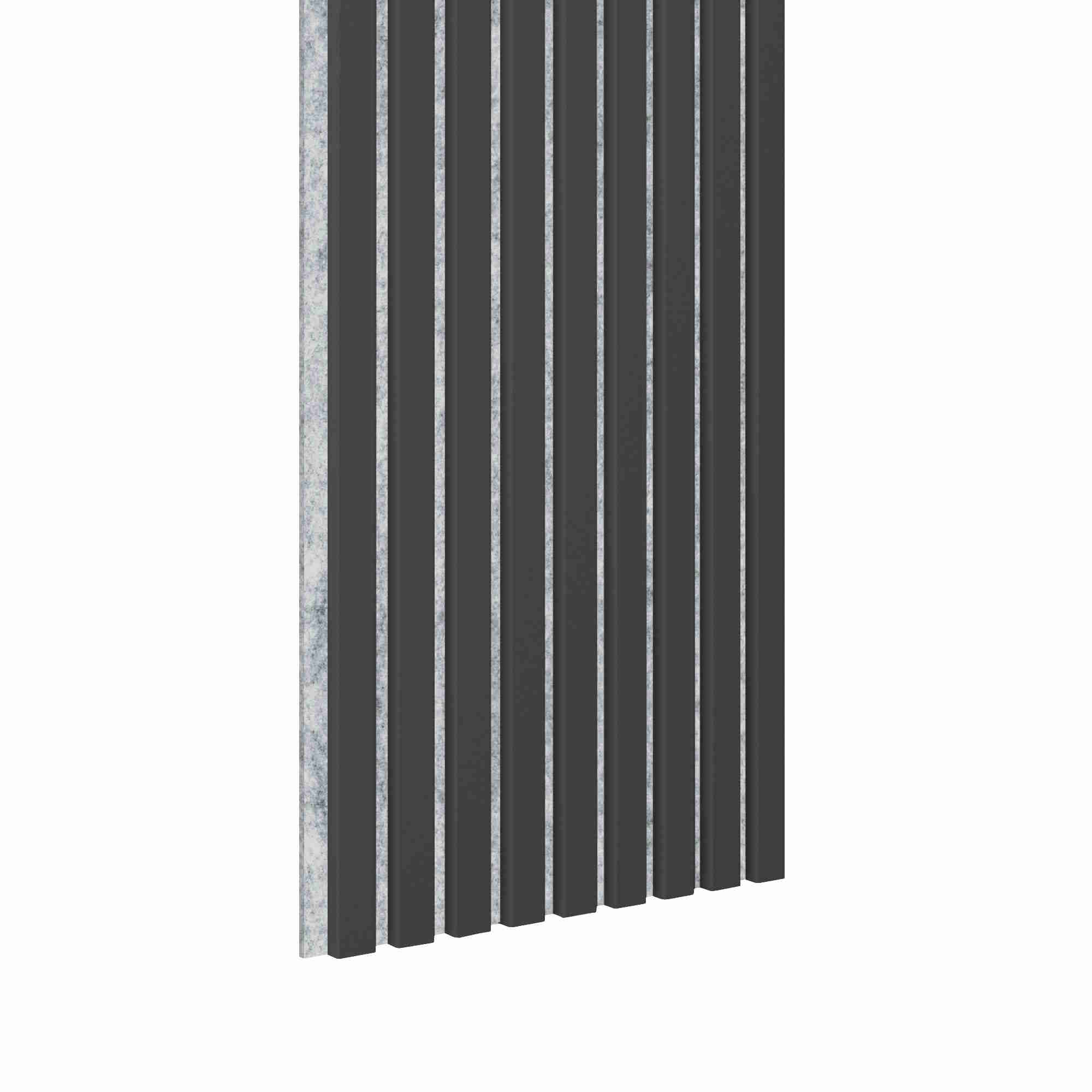 Akustikpaneel 3000 x 400 mm Grau-Anthrazit - Akustikfilz Grau - Wandverkleidung