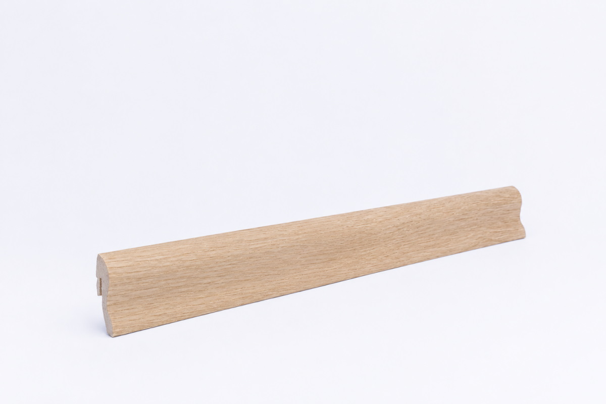 Furnier Sockelleiste 40 mm Eiche unbehandelt - Echtholzfurnier
