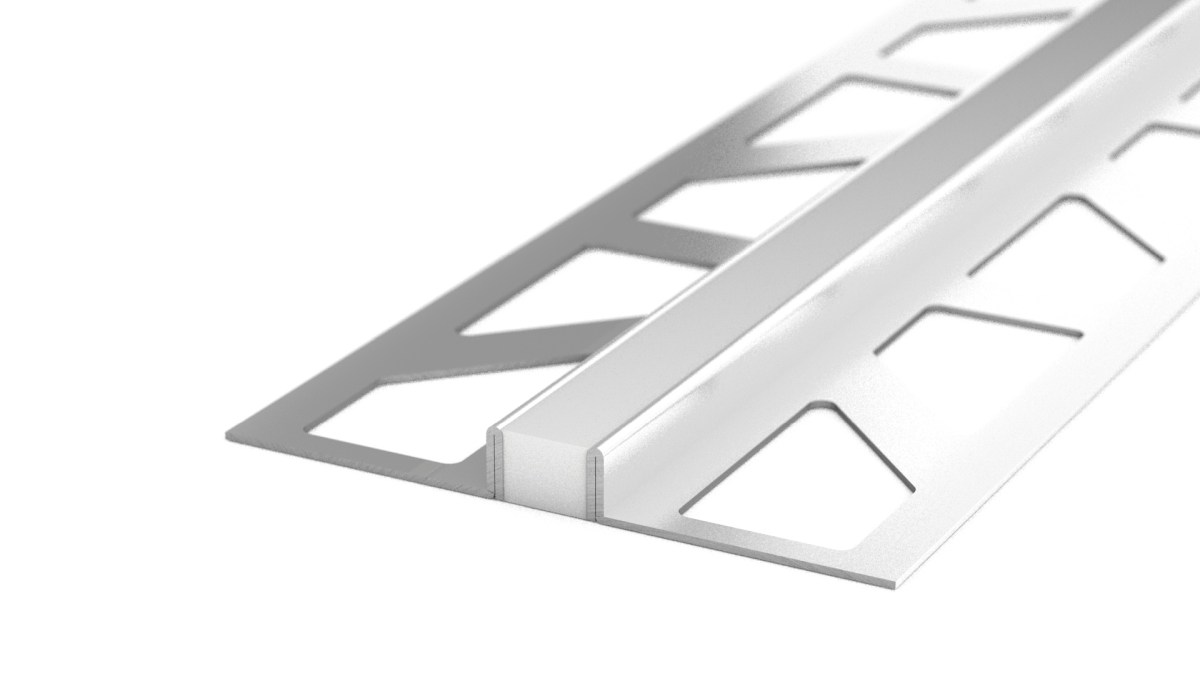 Edelstahl-Dehnfuge - Silikon-Fuge - für 4,5mm Beläge - Silbergrau 3m