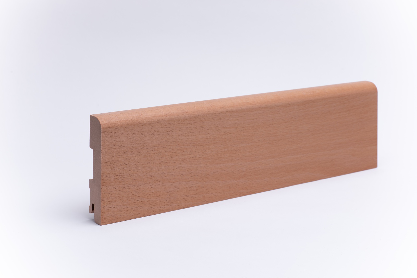 Massivholz-Sockelleiste abgerundet 120mm - Buche geölt