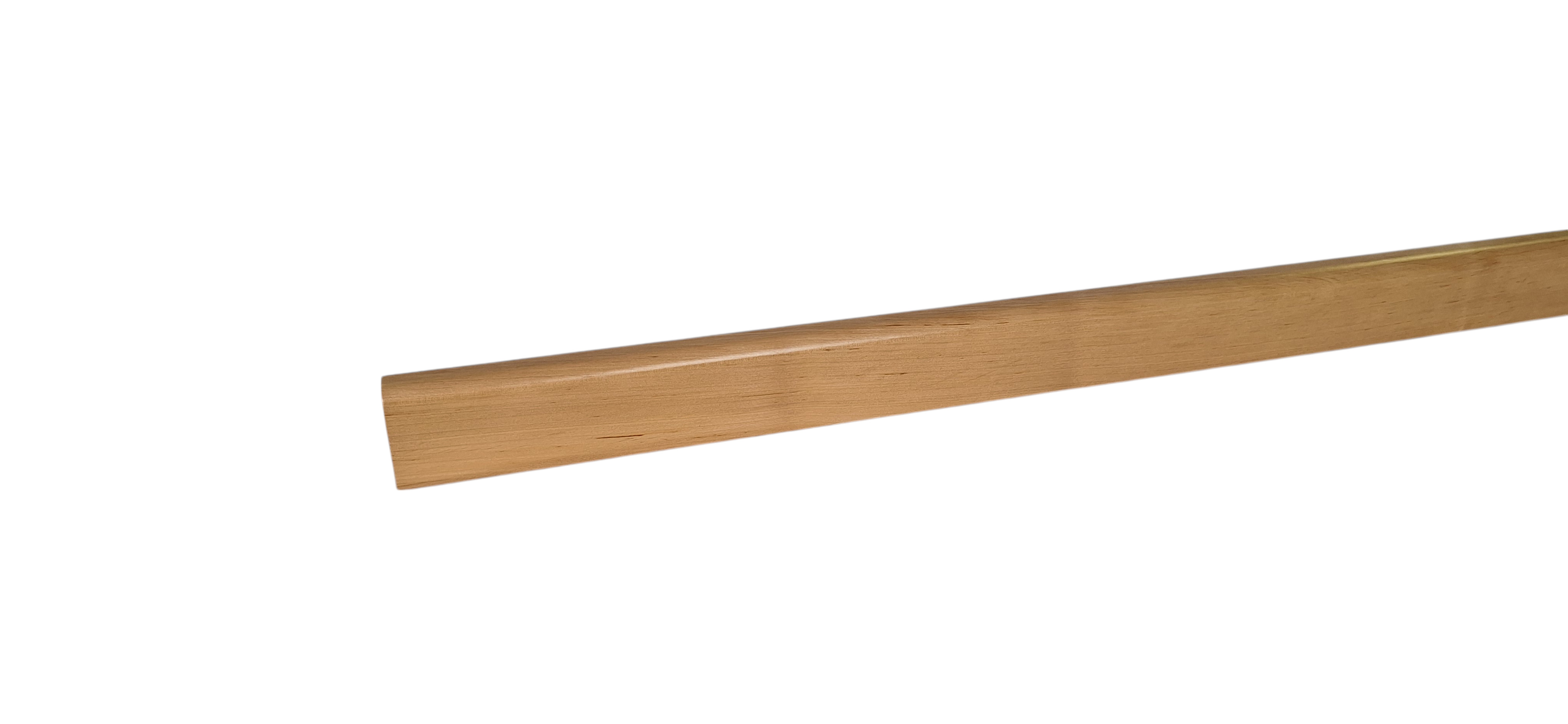 Massivholz-Sockelleiste 58 mm abgerundet - Erle lackiert