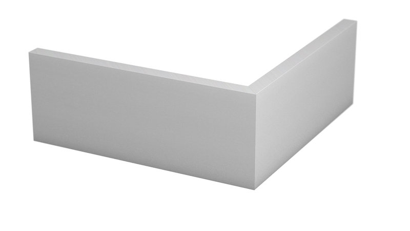 Prinz Außenecke für Aluminium-Sockelleiste 13 x 80 mm - Nr. 355 - Silber - 25 cm