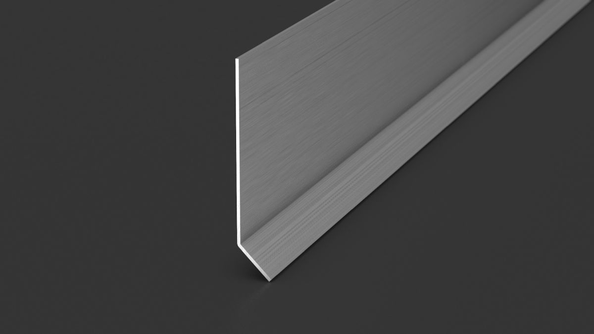 Prinz Edelstahl-Sockelleiste 15 x 80 mm - Nr. 385 - gebürstet - 250 cm