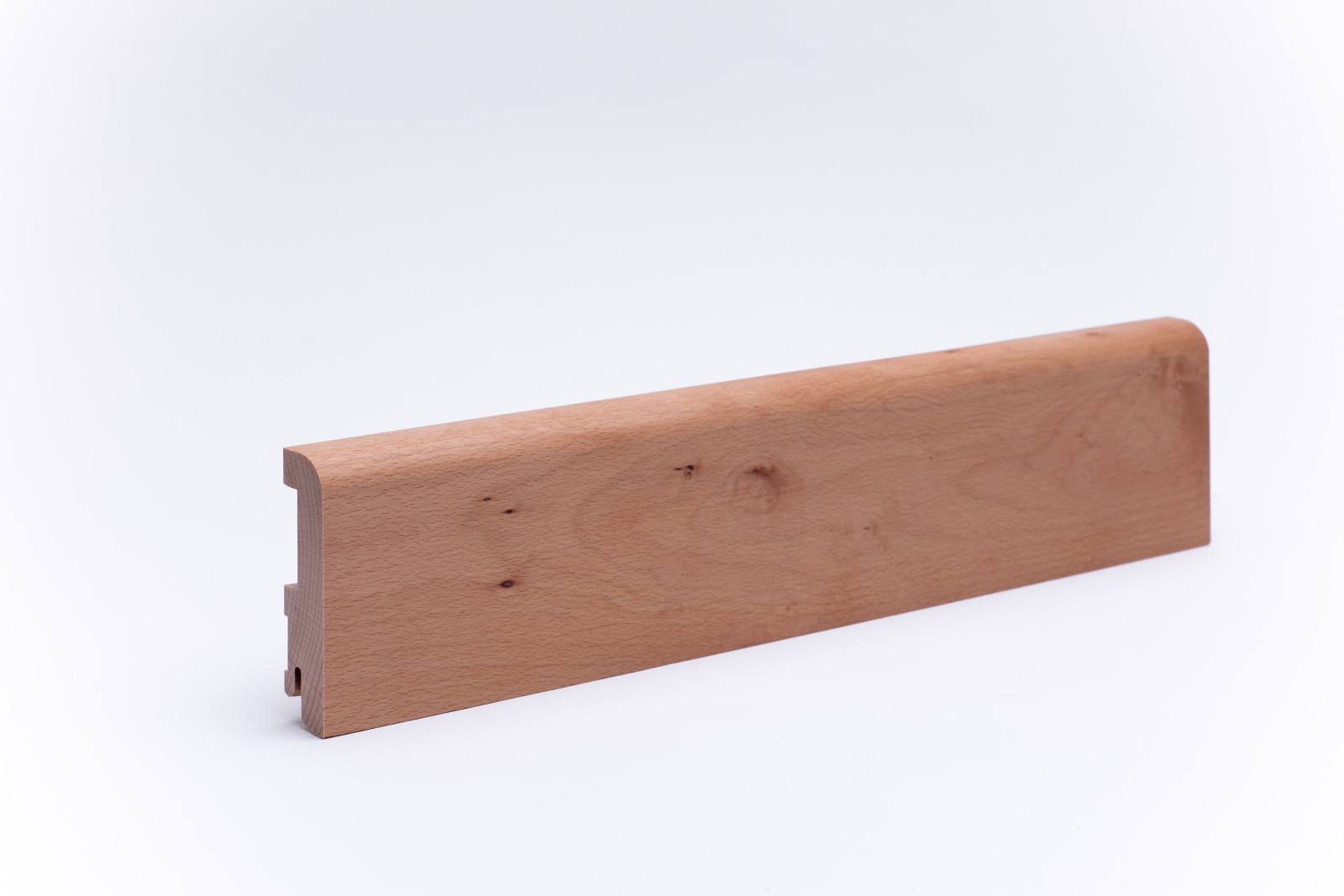 Massivholz-Sockelleiste abgerundet 80mm - Buche geölt