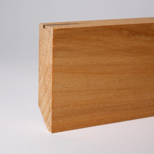 Vierkant Massivholz-Sockelleiste 80mm - Ahorn geölt