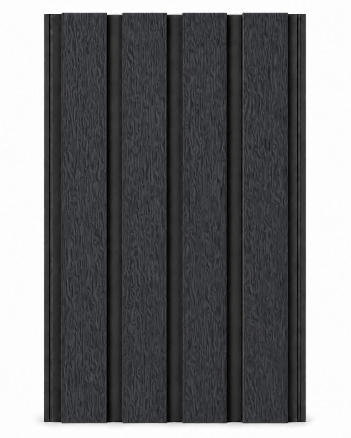 Outdoor WPC Wandpaneel Anthrazit – 2350 x 219 x 26 mm | Wetterfest & UV-beständig