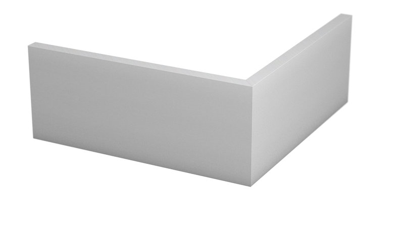 Prinz Außenecke für Aluminium-Sockelleiste 13 x 100 mm - Nr. 356 - Silber - 25 cm