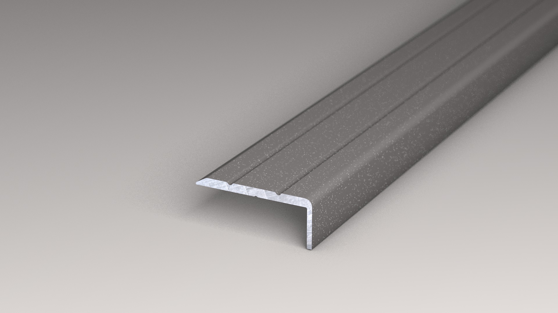 Winkelprofil 24,5 x 10 x 1.000 mm  Grau metallic - selbstklebend