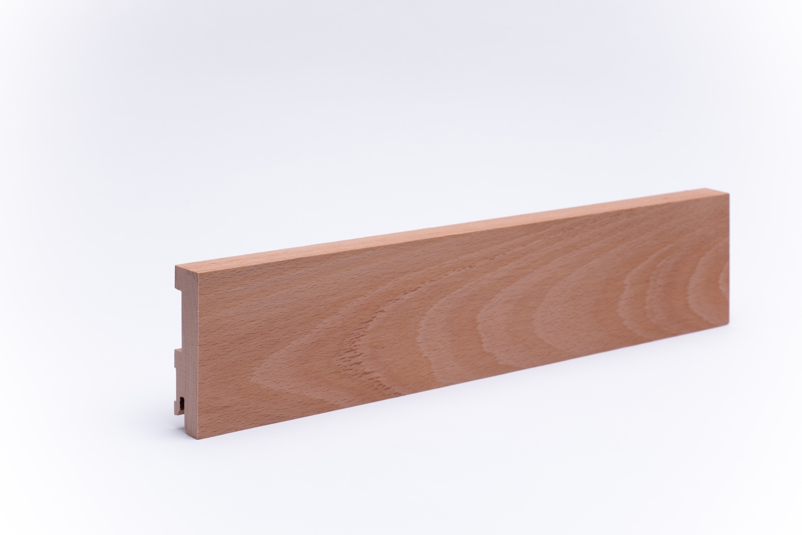 Vierkant Massivholz-Sockelleiste 80mm - Buche geölt