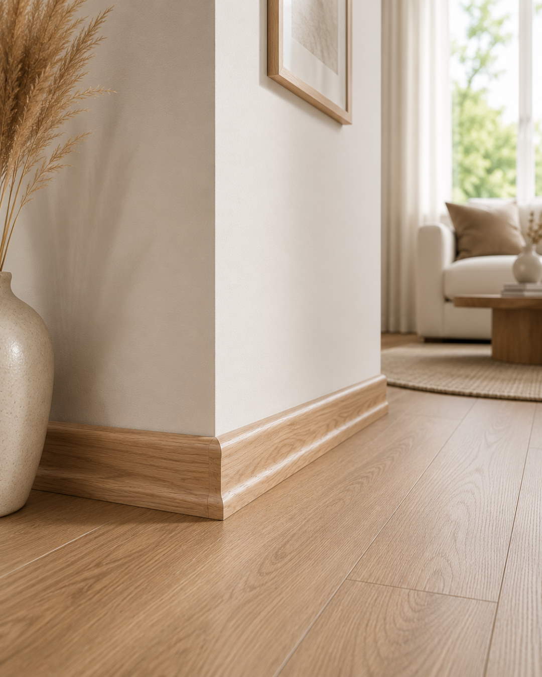 Sockelleiste mit Holzoptik 40 mm Eiche Natur