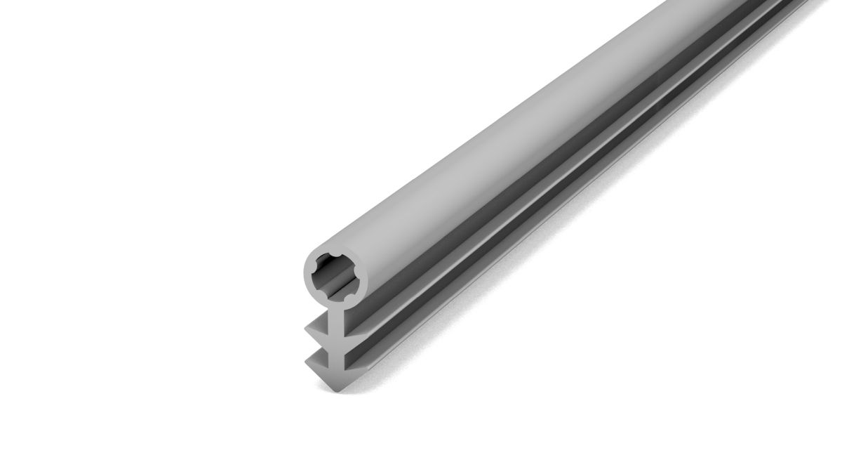 Prinz Schlauchdichtung für Aluminium-Sockelleiste 4 mm - Nr. 354 - Hellgrau - 100 m
