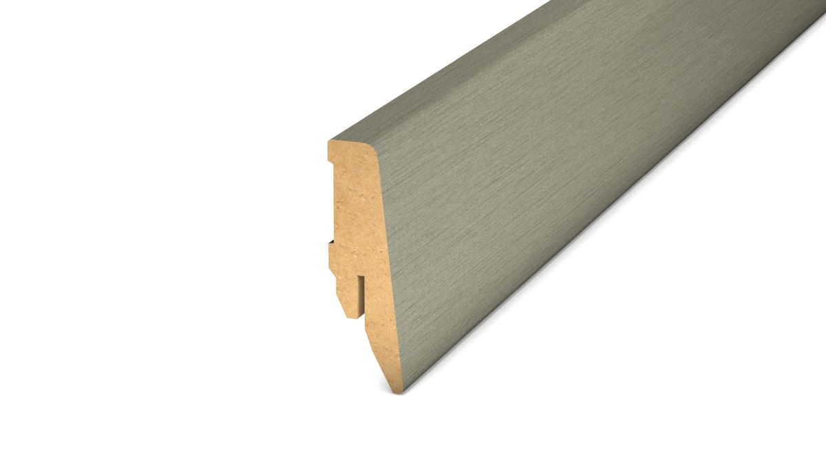 Prinz MDF-Sockelleiste 18 x 58 mm - Nr. 809 - Edelstahl gebürstet - 250 cm