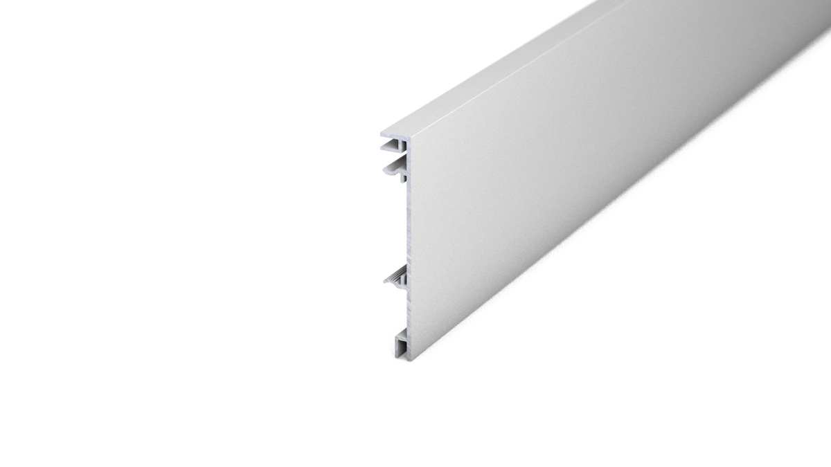 Prinz Aluminium-Sockelleiste 10 x 70 mm - Nr. 361 - Silber - 400 cm