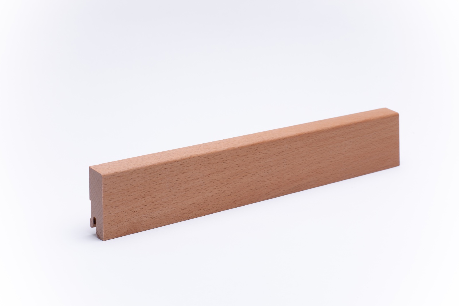 Massivholz-Sockelleiste 60mm abgeschrägt - Buche geölt