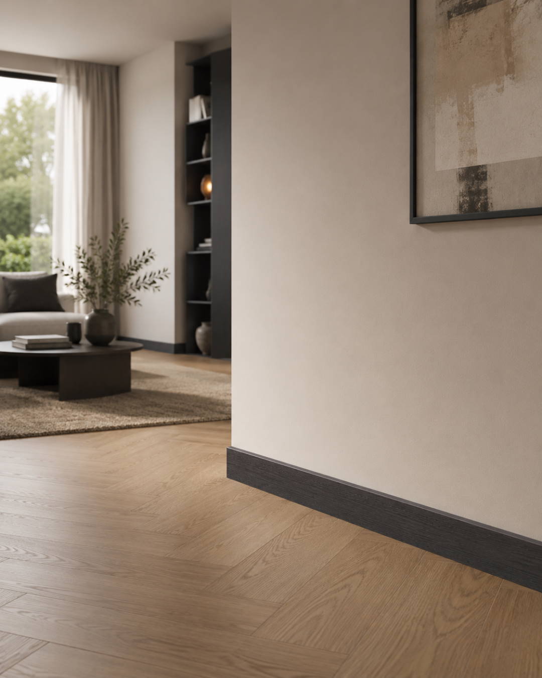 Sockelleiste mit Holzoptik 60 mm Eiche Graphit