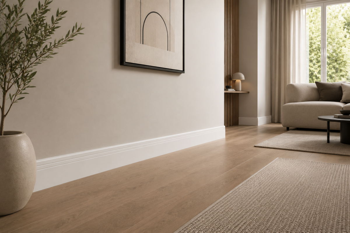 Sockelleiste Cottbusser Profil 100 mm MDF - Weiß