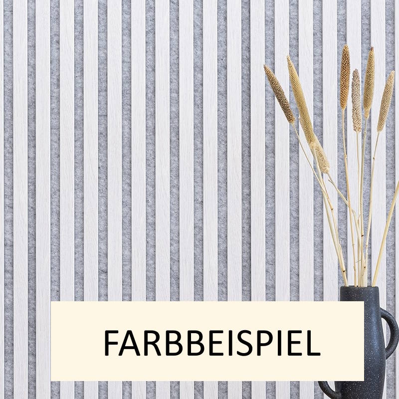 Akustikpaneel LX - Filzfarbe Grau 2600x400mm - verschiedene Farben